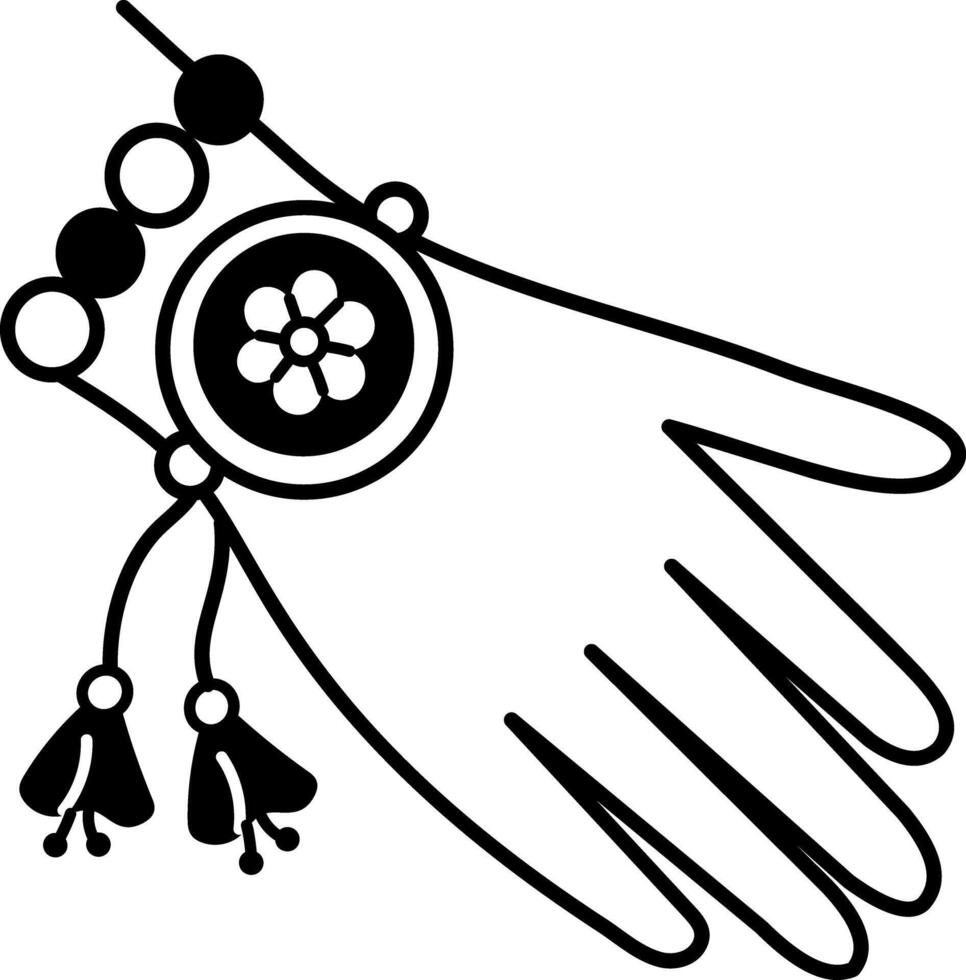 A doodle style icon of rakhi festival vector