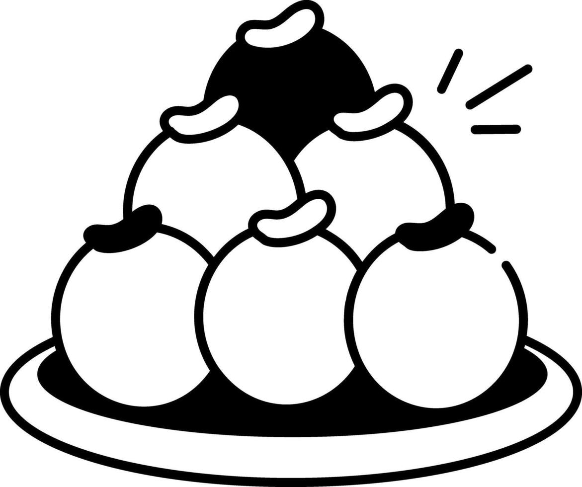 A sketchy style icon of syrup balls vector