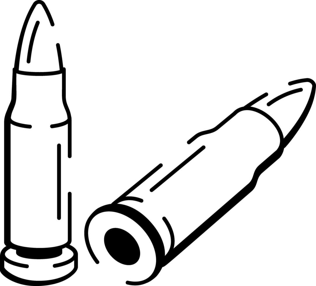 A sketchy style icon of bullets vector