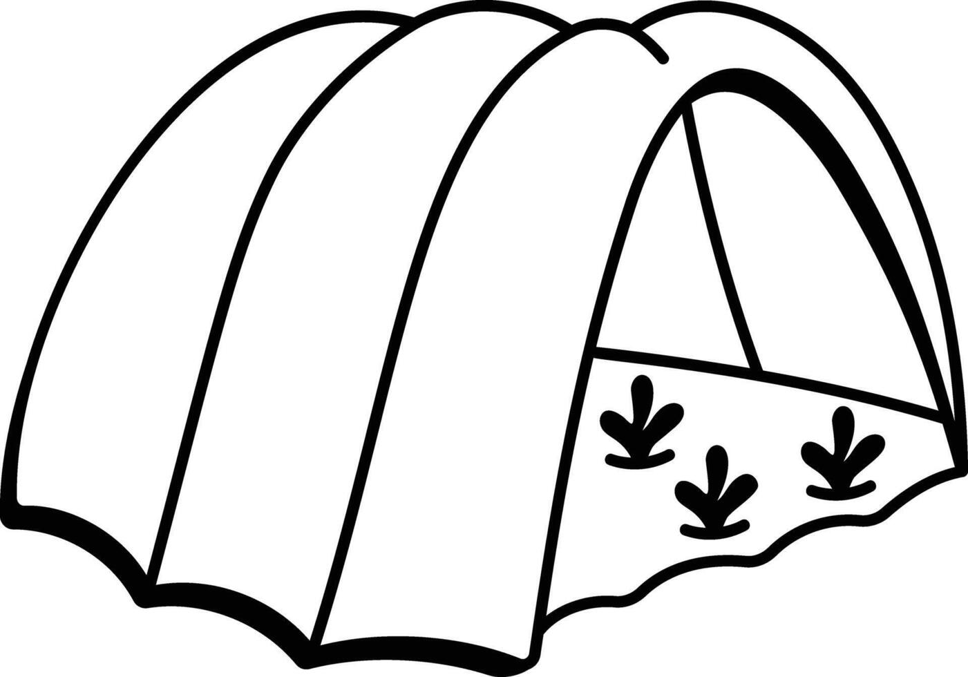 A drawing style icon of frost protection vector