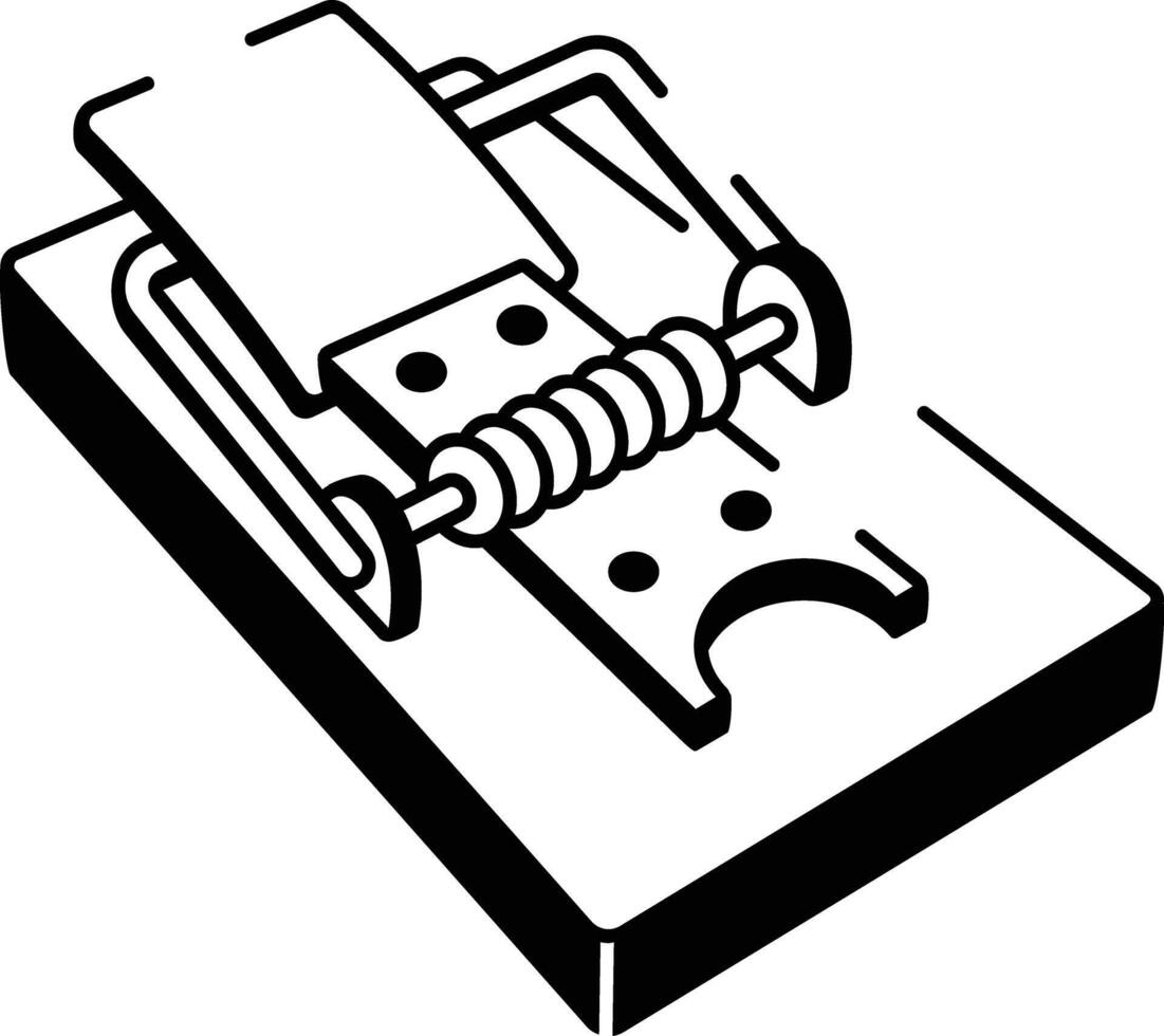 A sketchy style icon of pest trap vector