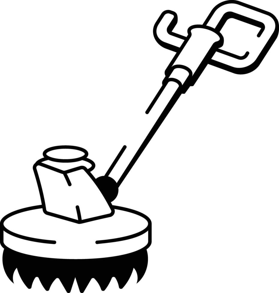A sketchy style icon of lawn trimmer vector