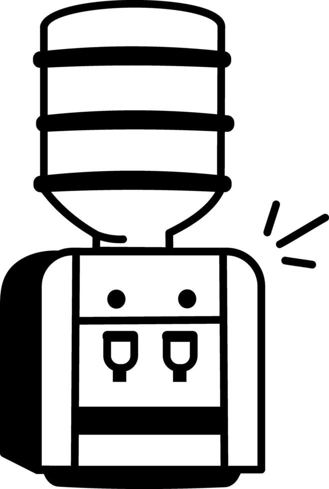 A drawing style icon of water dispenser vector