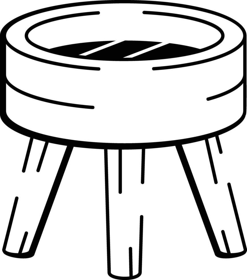 A doodle style icon of plant stand vector
