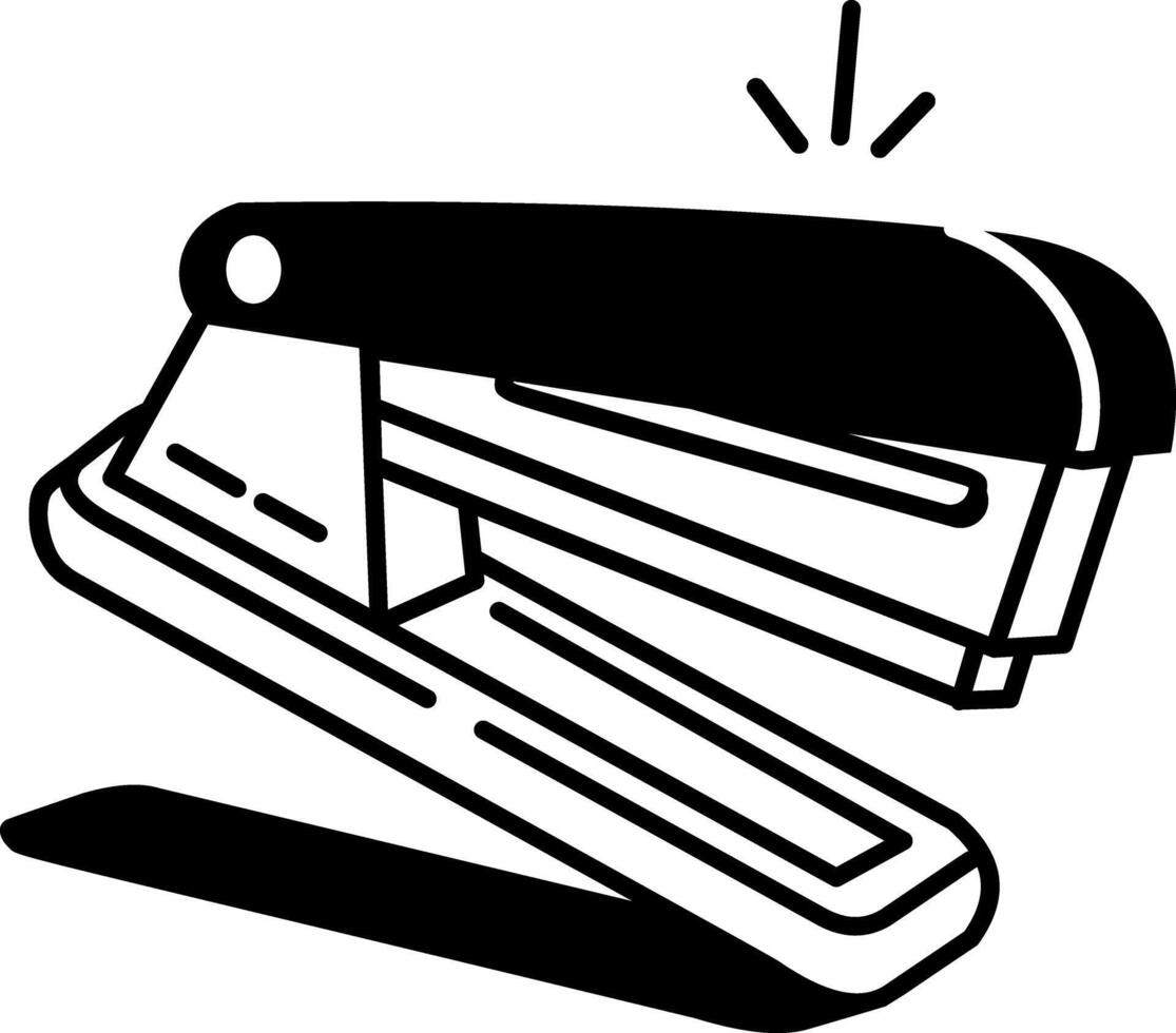 A drawing style icon of stapler vector