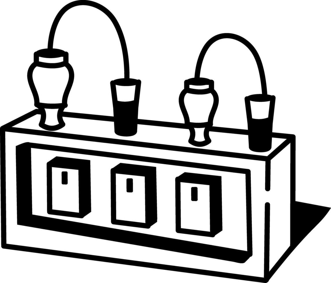 A drawing style icon of cable organizer vector
