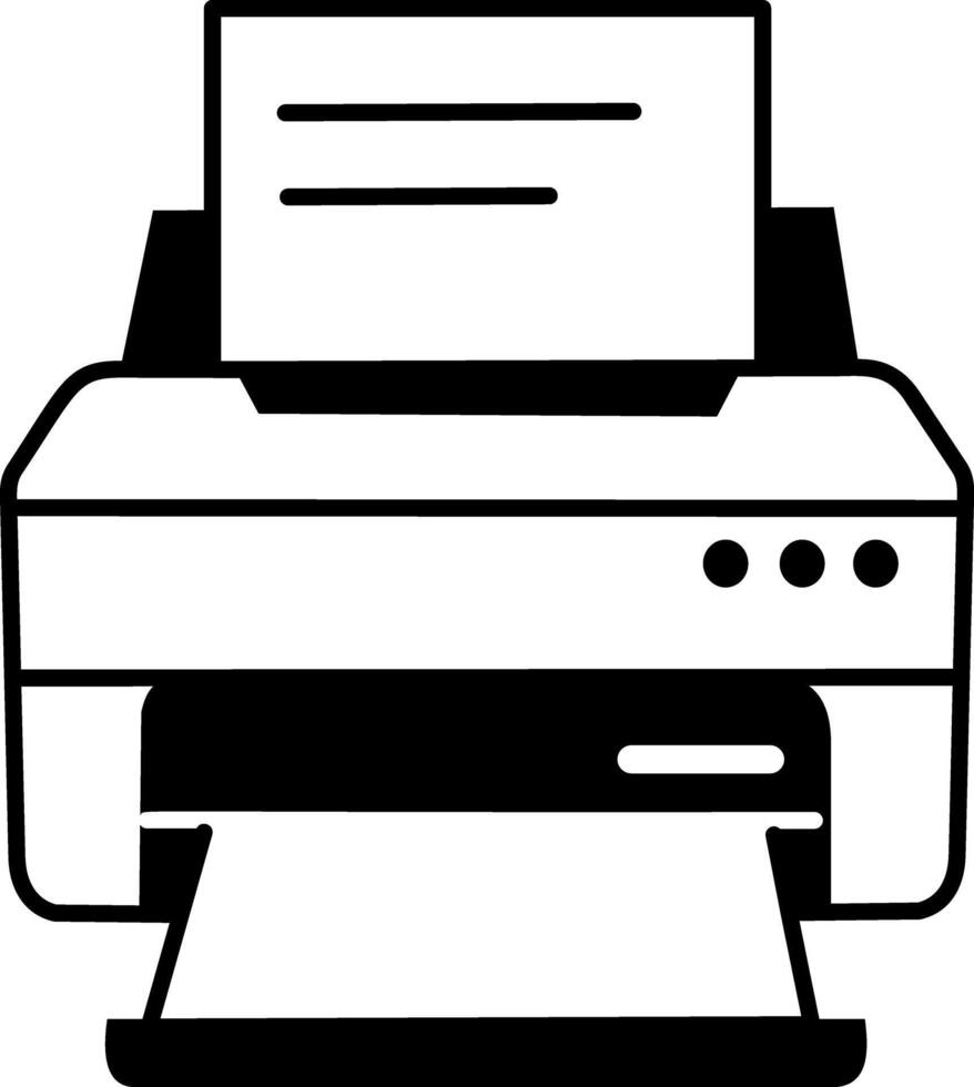 A sketchy style icon of printer vector