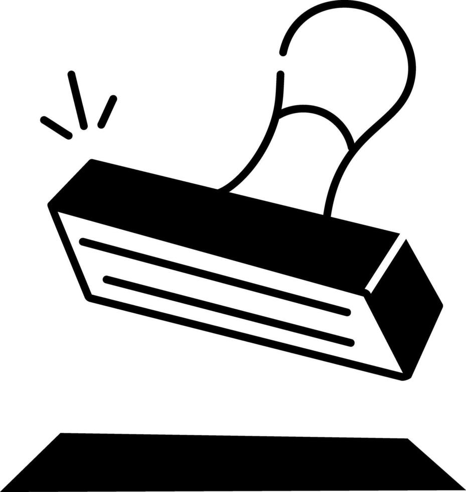 A sketchy style icon of stamp vector