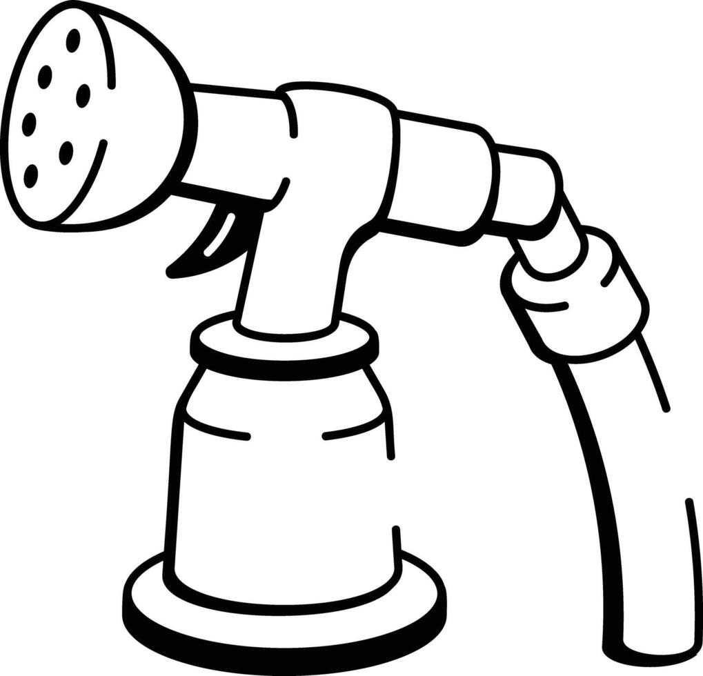 A hand drawn style icon of water sprayer vector