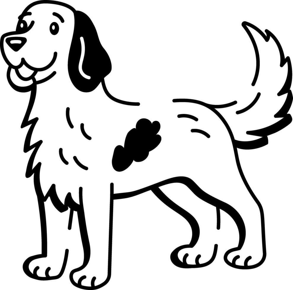 A sketchy style icon of dog vector