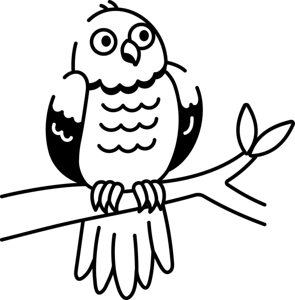 A sketchy style icon of predator hawk vector
