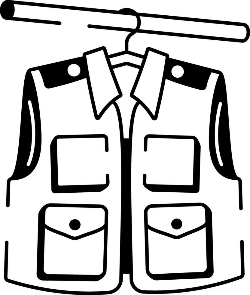 A hand drawn style icon of scouting vest vector