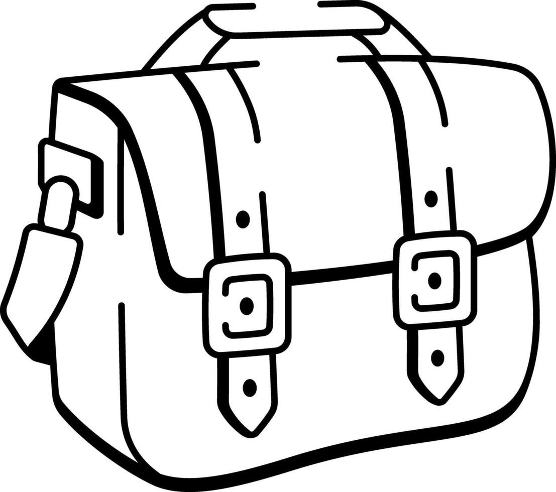 A doodle style icon of hunter bag vector