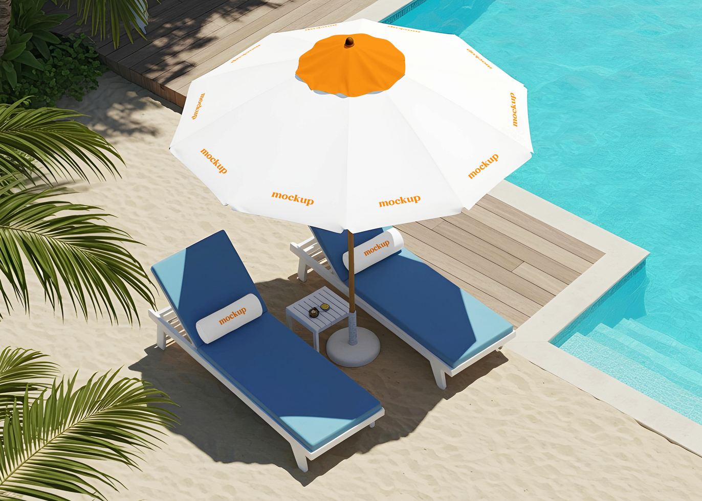 Beach Umbrella Mockup psd