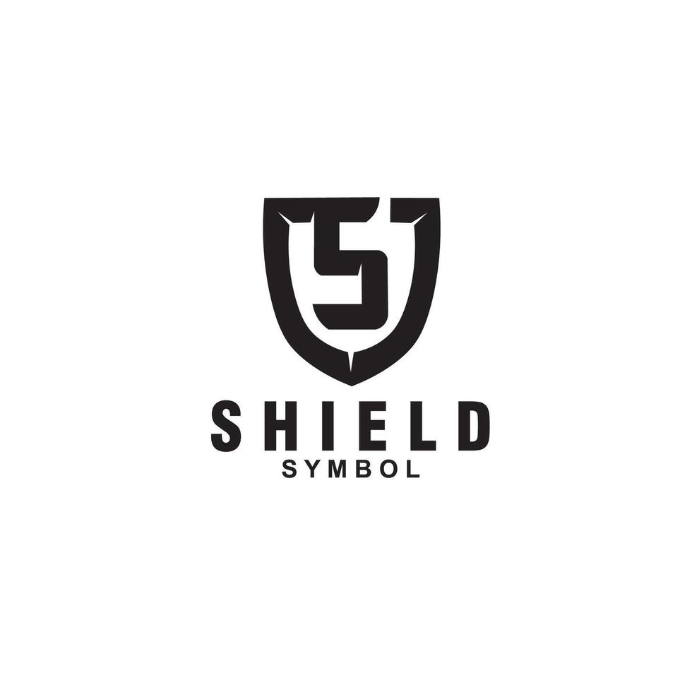 letter s shield logo design template vector