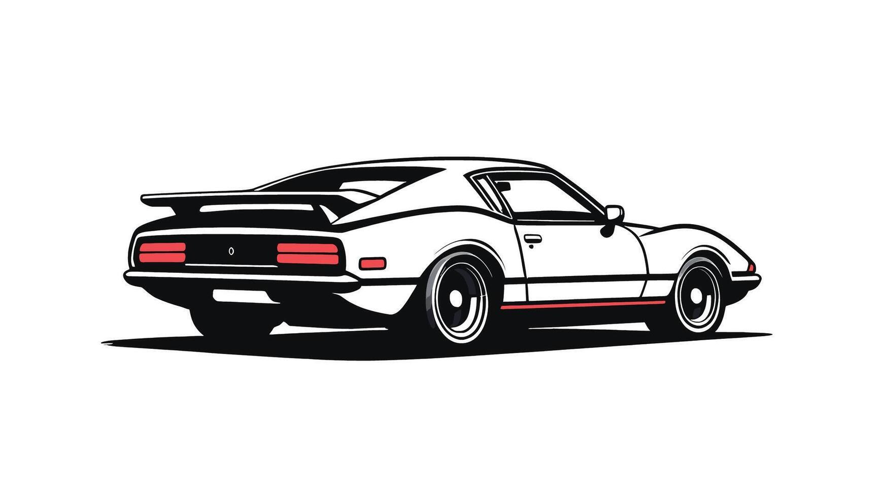 A cartoon car is shown on a white background vector