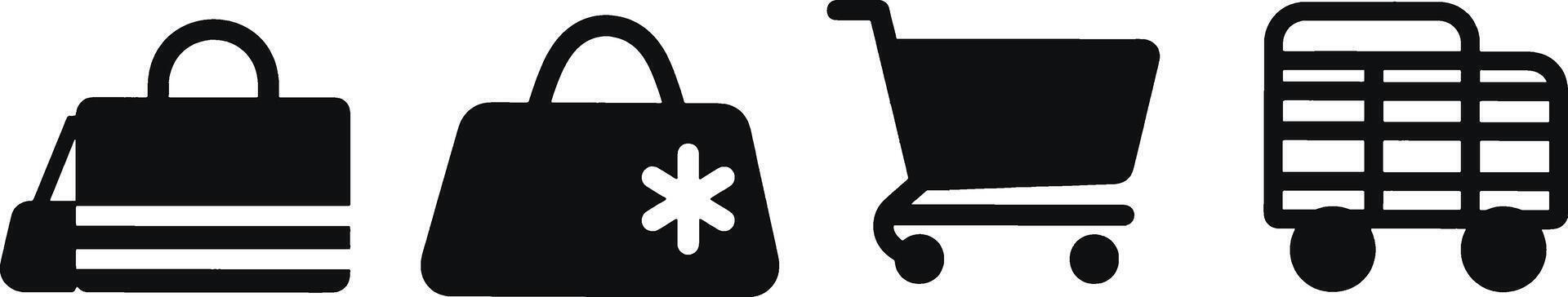 Shopping bags icon vector