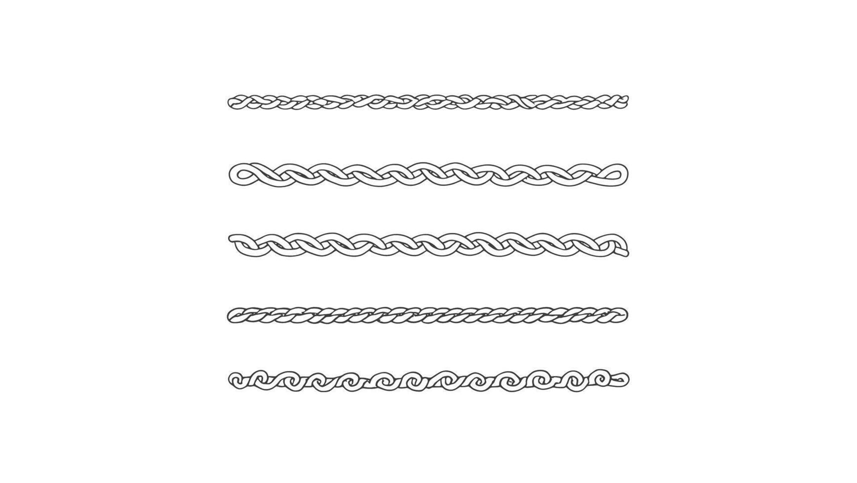 A set of different designs for a border vector