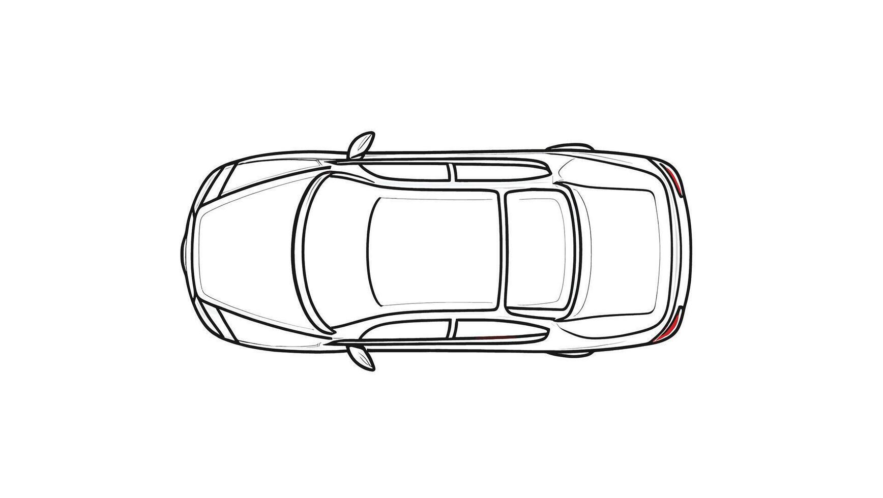 A drawing of a car on a white background vector