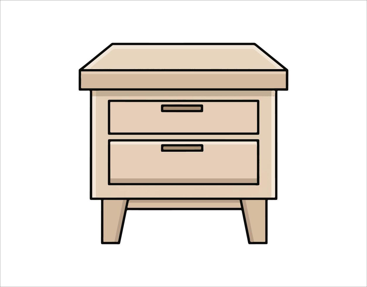Nightstand icon set against a white backdrop vector