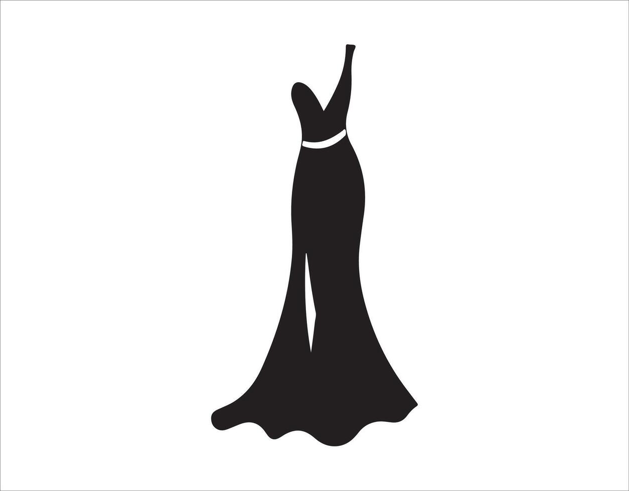 Solid icon of a party dress. vector