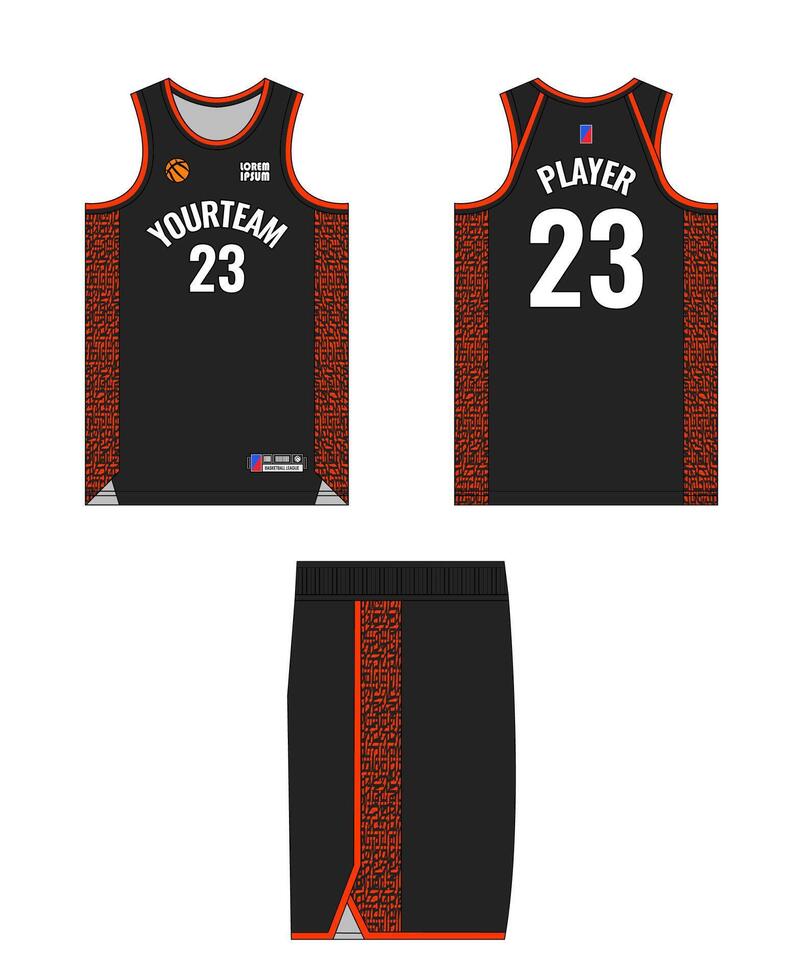 Template of Sleeveless Basketball Top vector