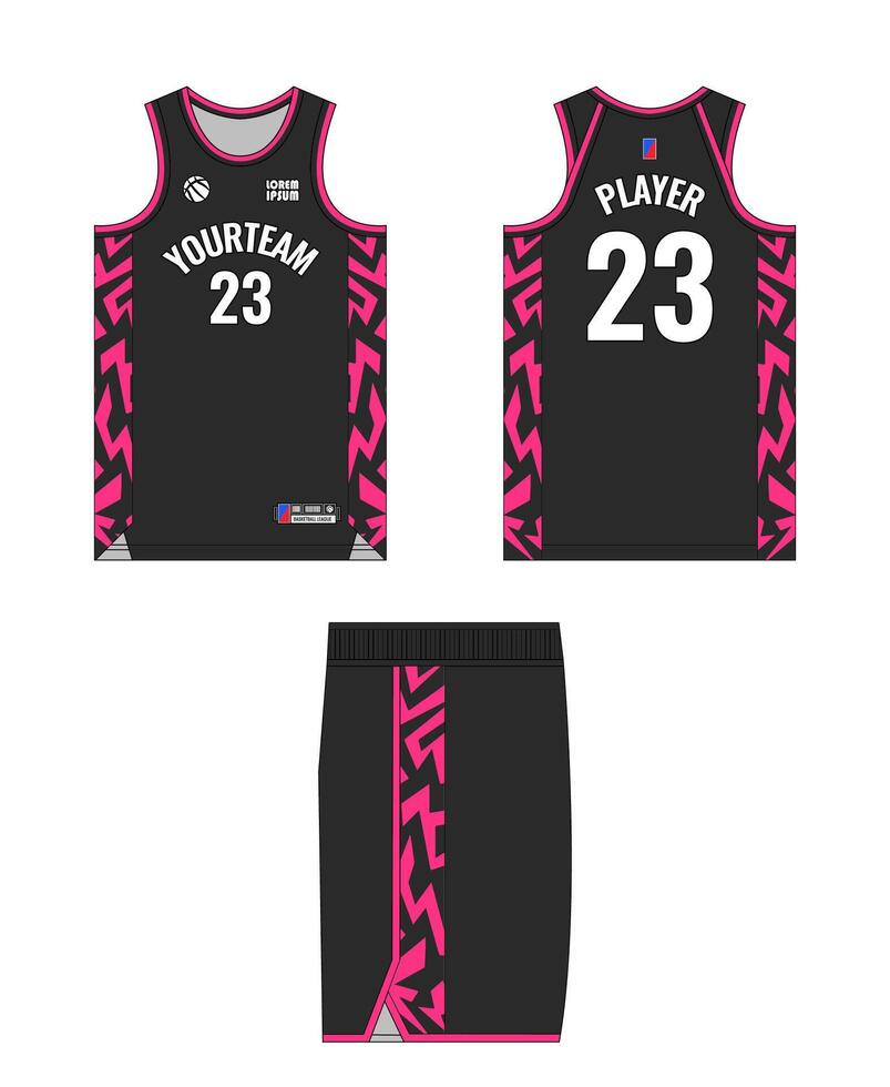 Jersey Layout for Basketball Teams vector