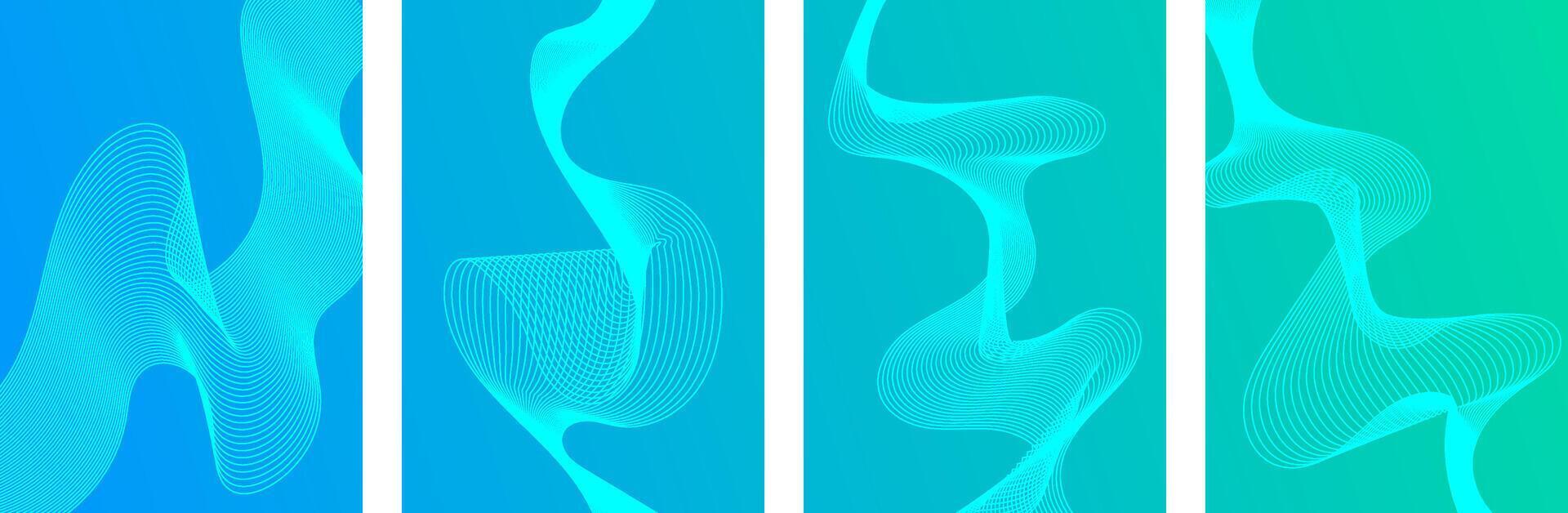Modern gradient poster background collections. vector