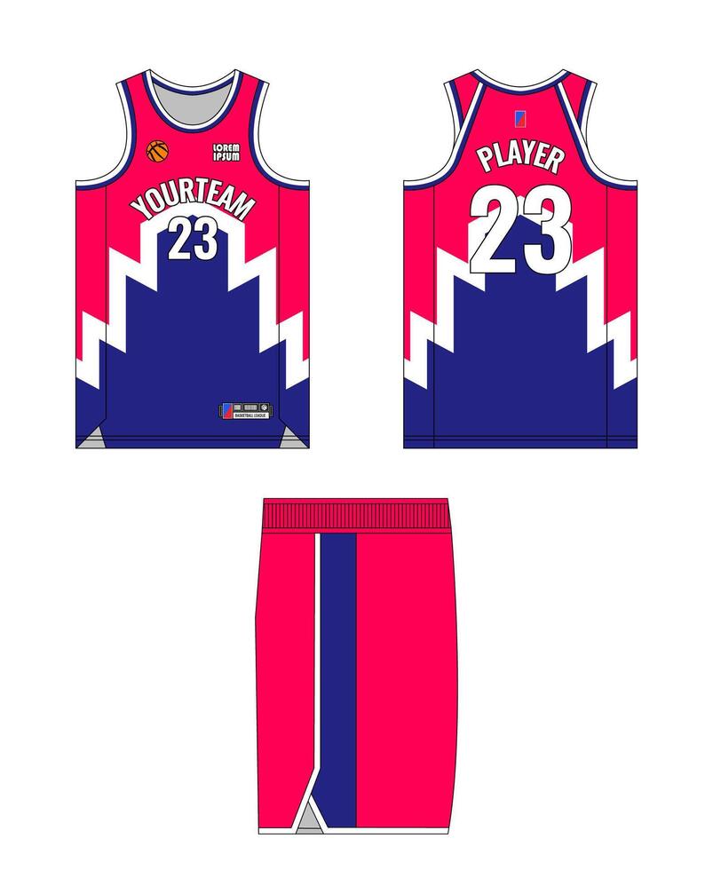 Stylish Custom Basketball Jersey Layout vector