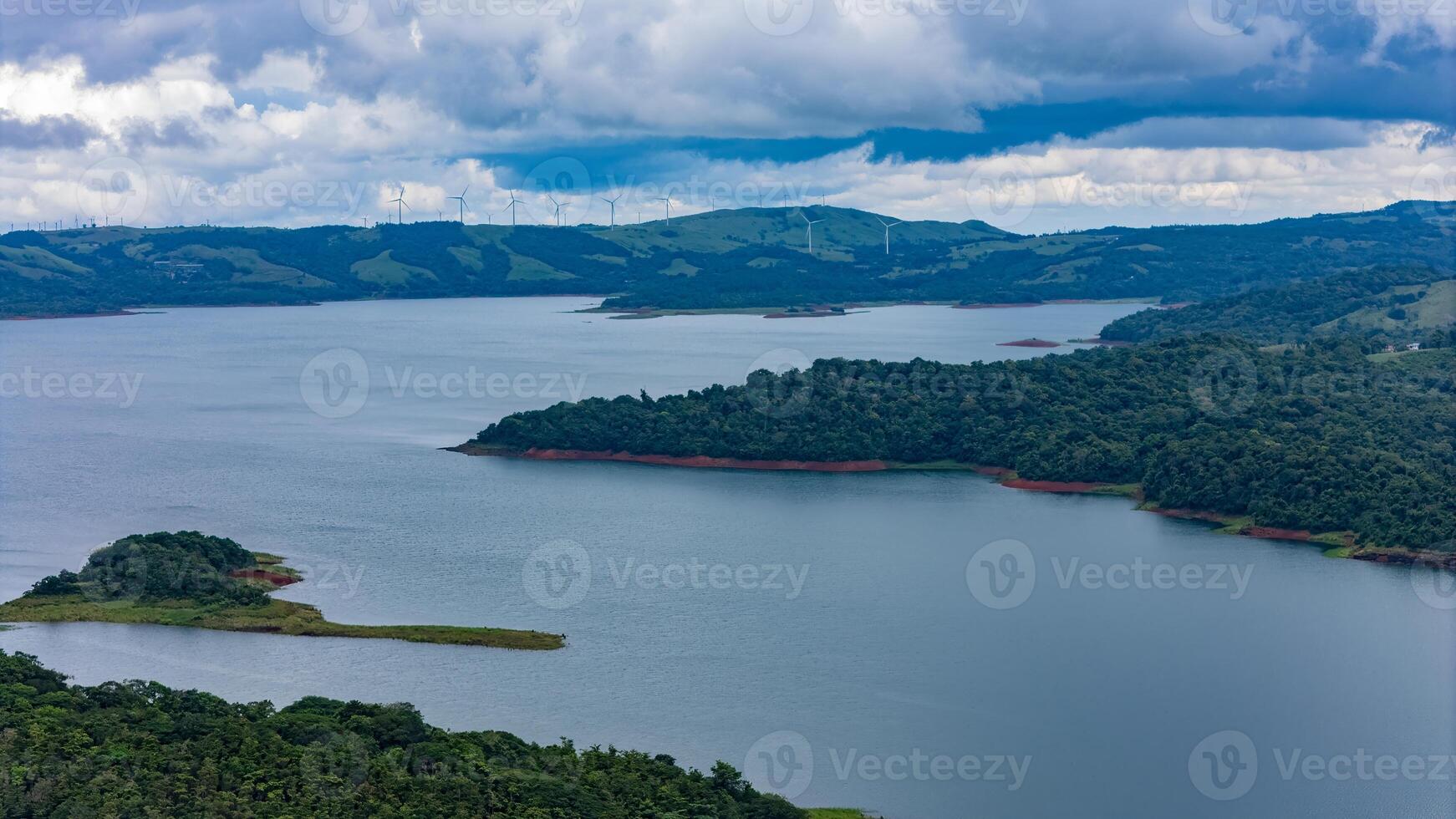 Portion of land in the middle of Lake Arenal photo