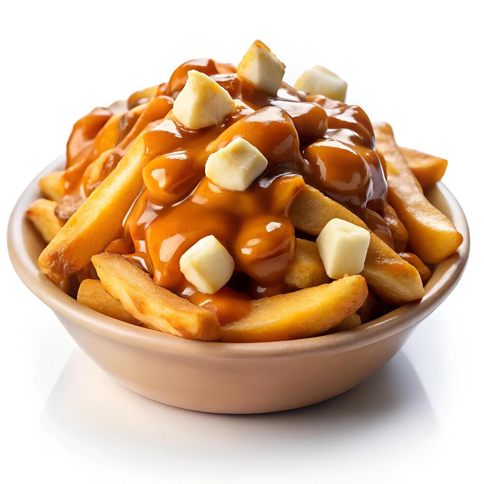 Poutine with Gravy and Cheese Curds Photo
