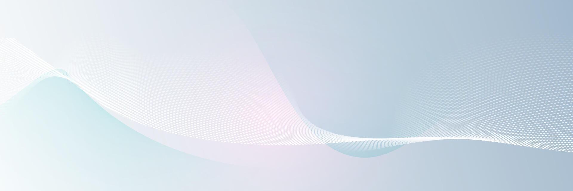 Abstract wave line pattern and dot line particle on white, gray color background. Modern graphic design. Flowing halftone, gradient curve shape for futuristic, technology background vector