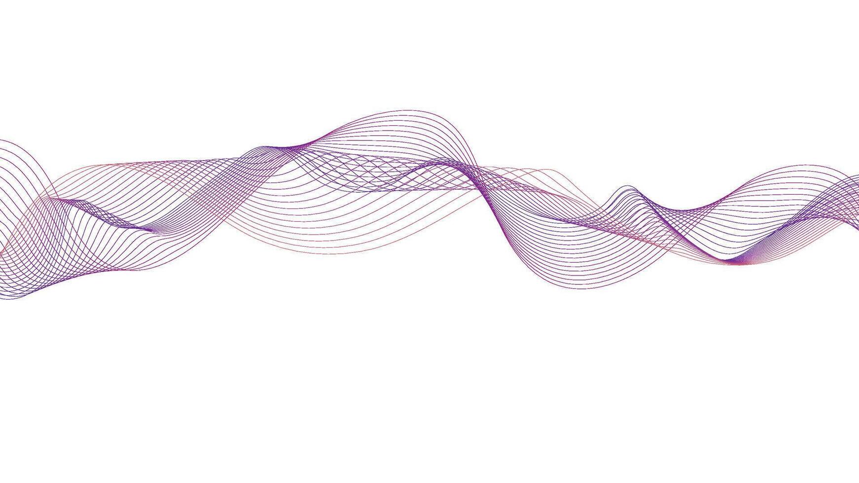 Purple and Pink Abstract Wave Line Background, Smooth Flowing Curve Design vector