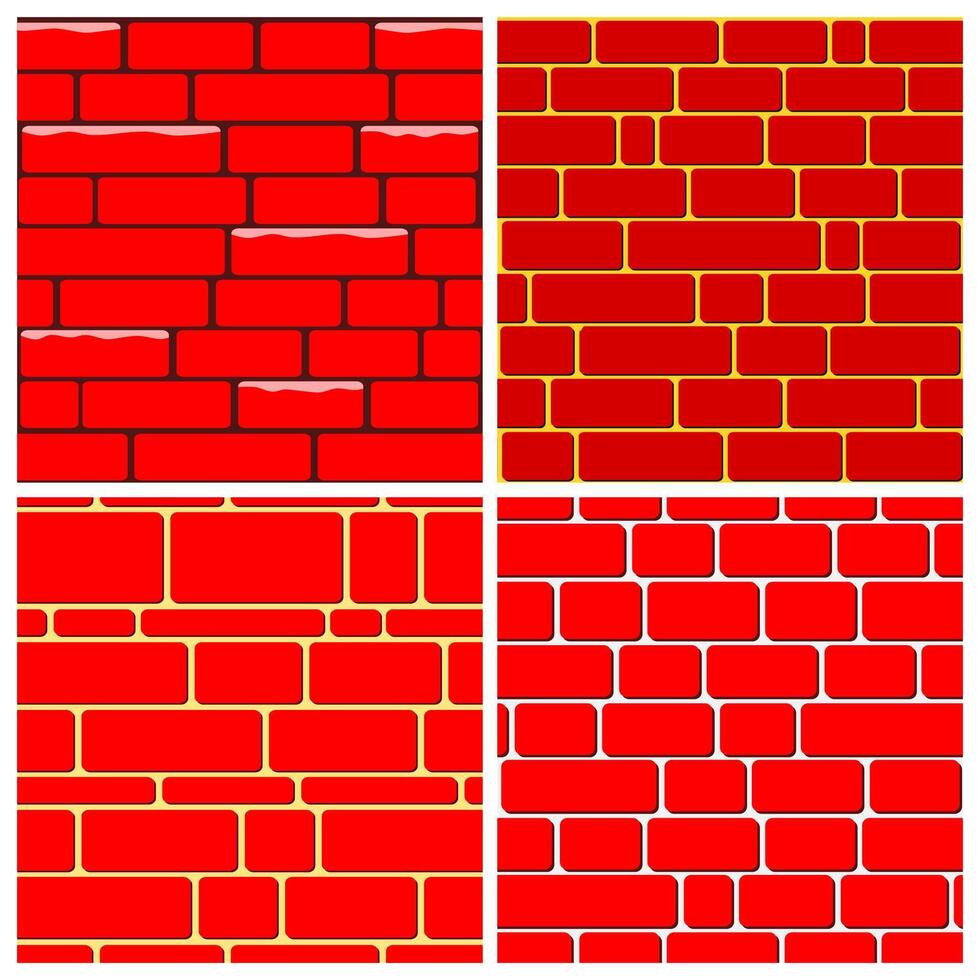 A collection of seamless patterns with a warm and strong brick theme. Suitable for digital backgrounds, wallpapers, posters, websites, invitations and more. vector