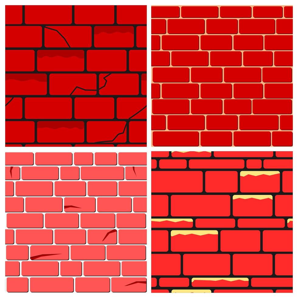 Collection of seamless patterns with a brick theme which has an important role in infrastructure. Perfect for digital backgrounds, wallpapers, posters, websites, invitations and more. vector