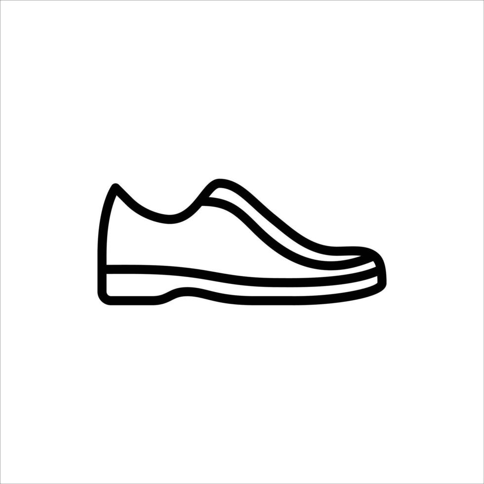 casual shoes outline icon. shoes black line art illustration. vector