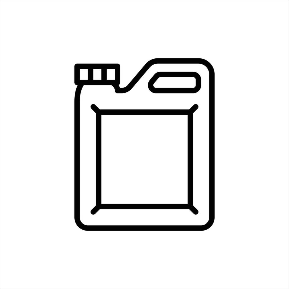 jerry can outline icon. oil can black line illustration. vector