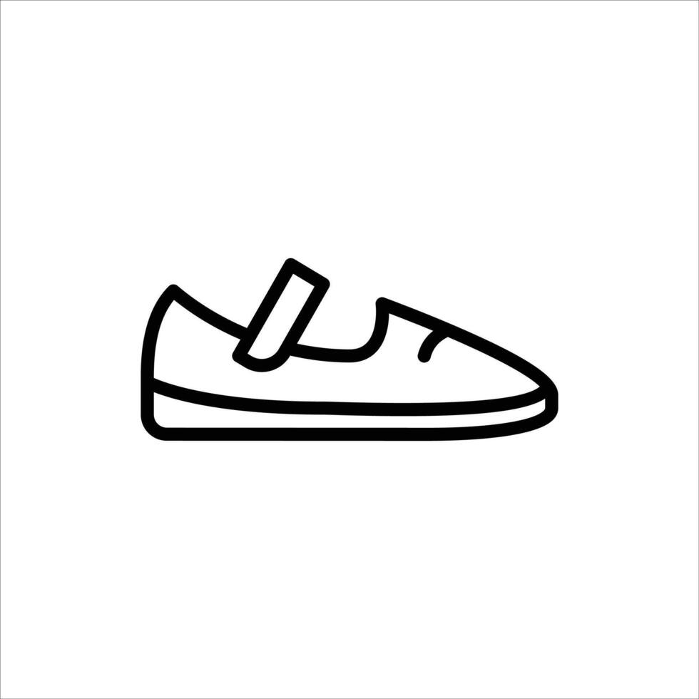 ballet shoes outline icon. ballet shoes black line illustration. vector