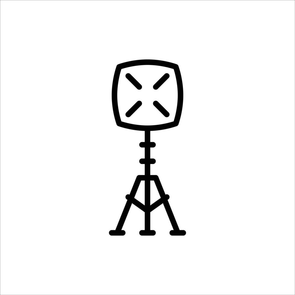 Lighting outline icon, Lighting black line illustration vector