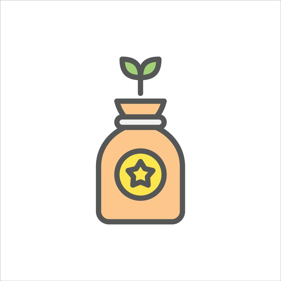investment filled outline icon. investment color line illustration. vector