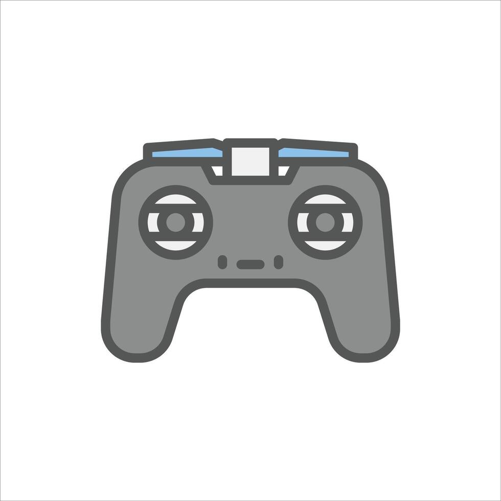 Controller filled outline icon, controller color line illustration vector