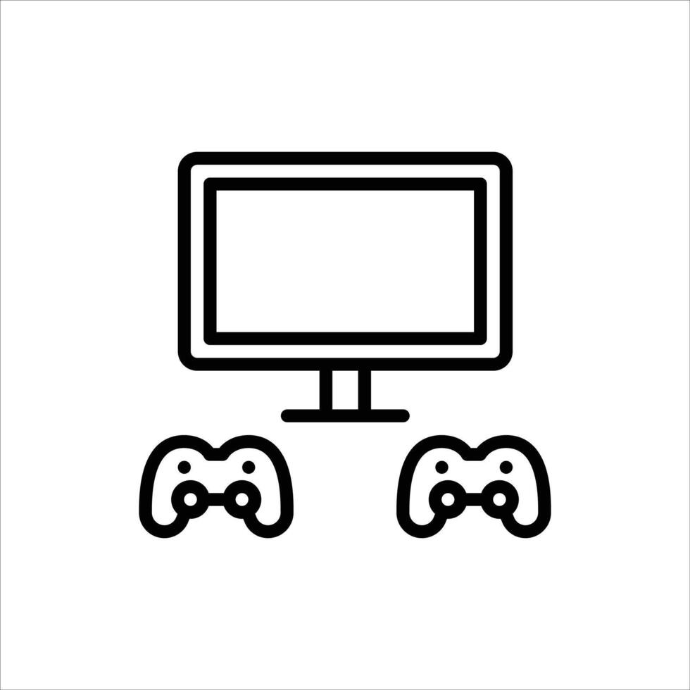 Multiplayer Game outline icon. gaming line illustration. vector