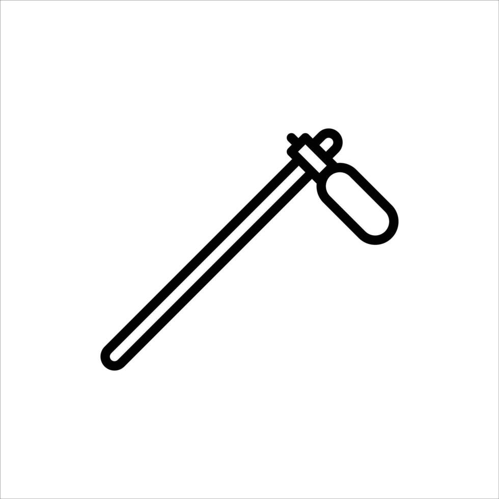 Boom Microphone outline icon, Microphone black line illustration vector
