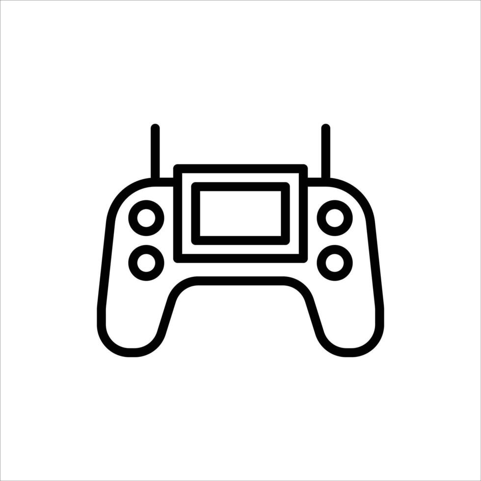 Controller with Display outline icon, controller black line illustration vector