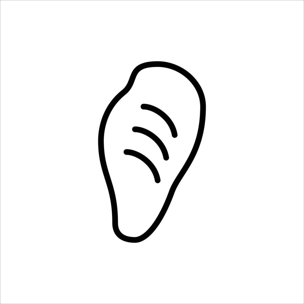 Chicken Breast outline icon. Chicken Breast black line illustration. vector