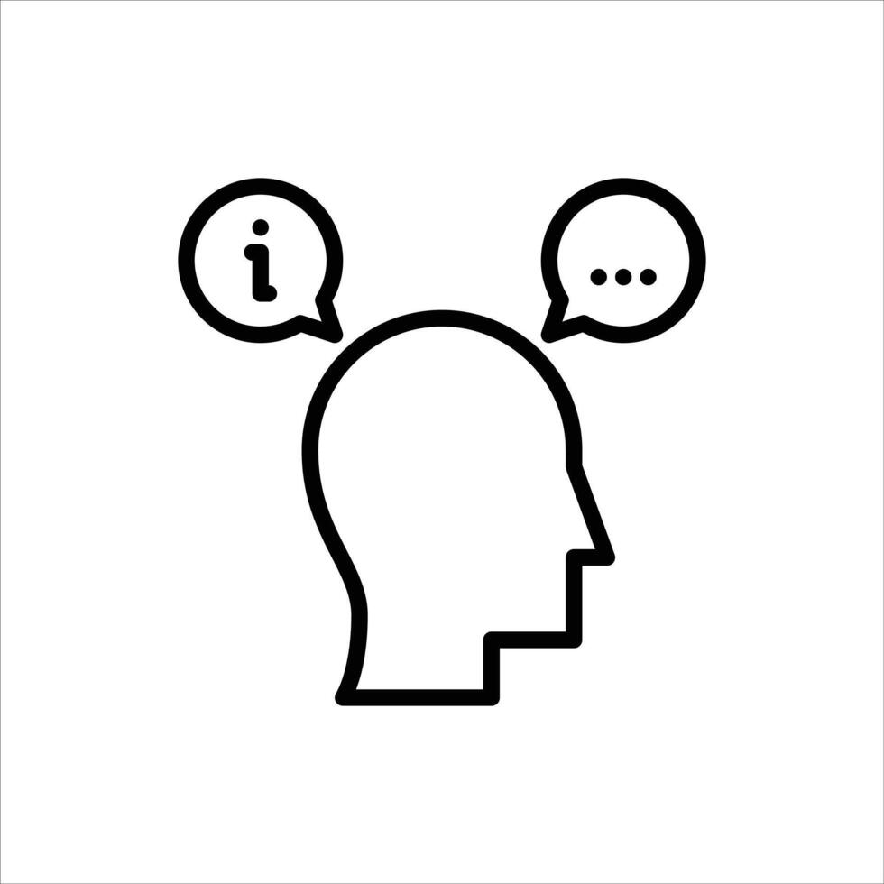 Information outline icon. Information black line illustration. vector
