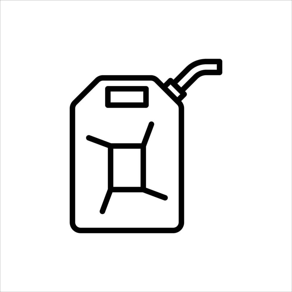 Jerry Can outline icon, Jerry Can black line illustration. vector
