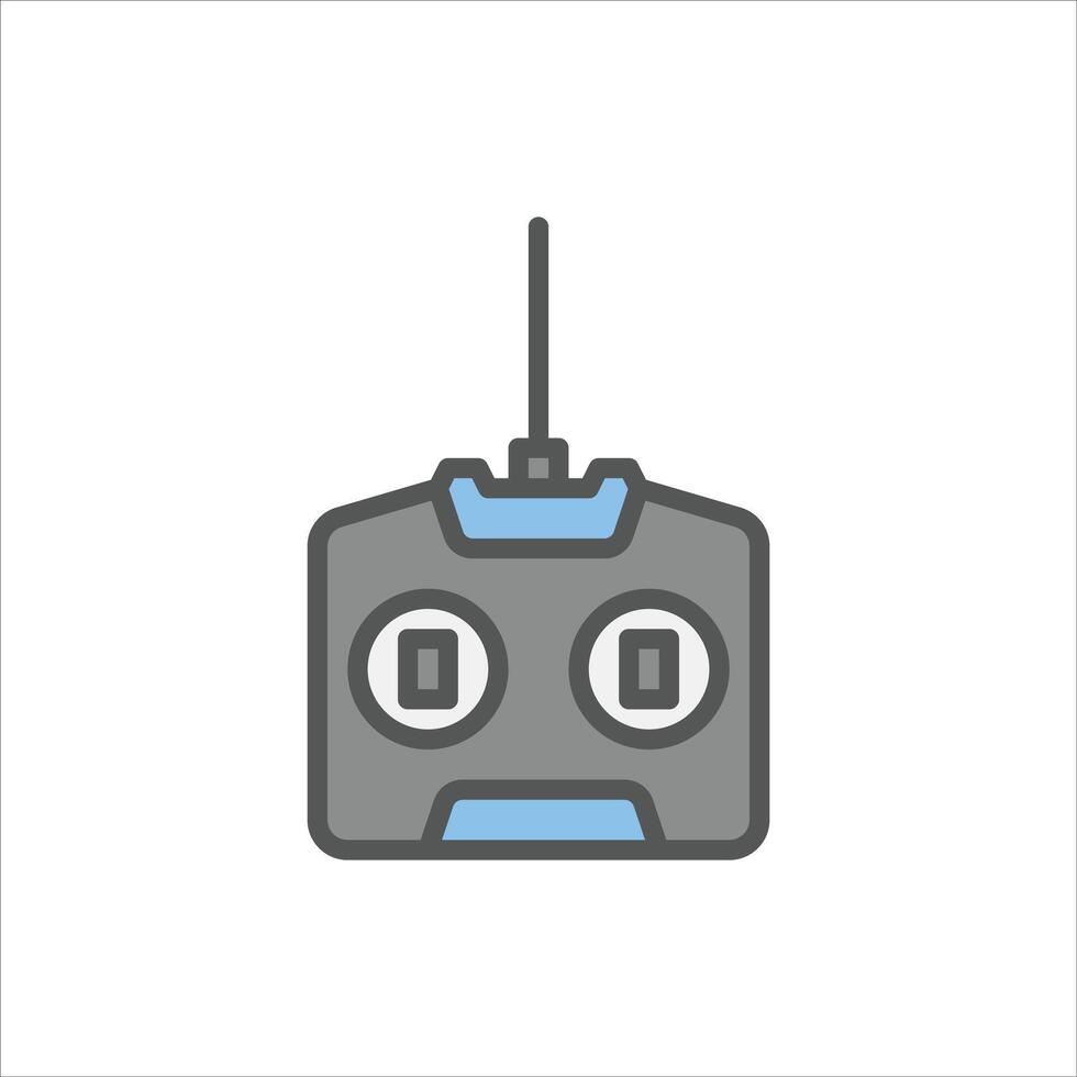 Drone Controller filled outline icon, drone controller color line illustration vector