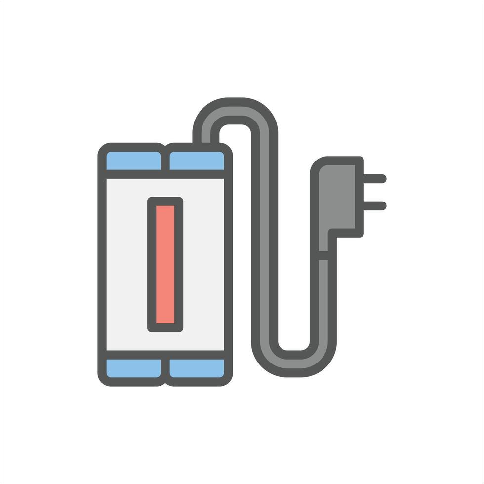 Battery Charge filled outline icon, Battery Charge color line illustration vector