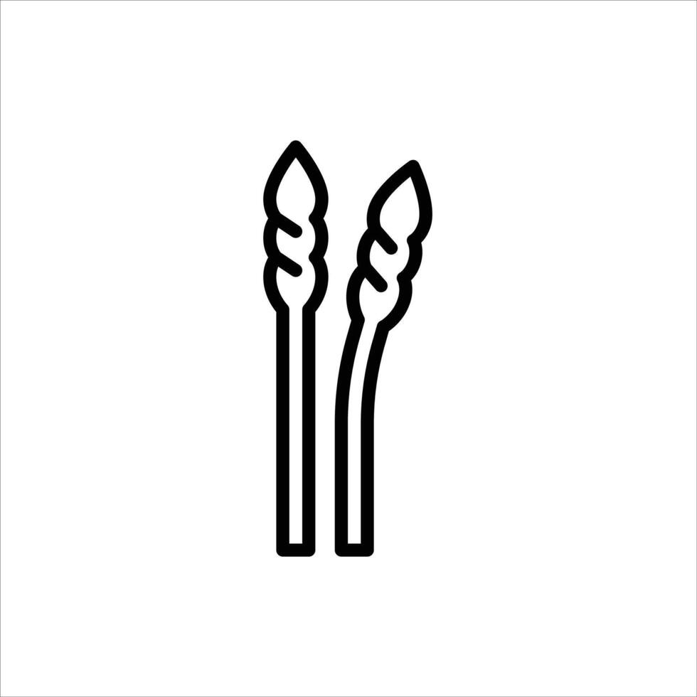 Asparagus outline icon. vegetable black line illustration. vector
